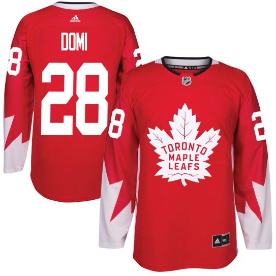 2017 NHL Toronto Maple Leafs Men #28 Tie Domi red jersey->toronto maple leafs->NHL Jersey
